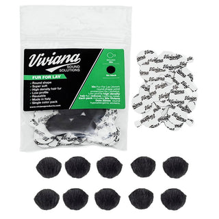 Viviana Fur for Lavalier Microphones (Round, Black)