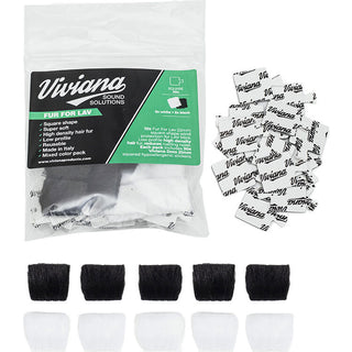 Viviana Fur for Lavalier Microphones (Square, Black & White)