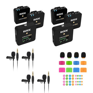 Rode Wireless GO II Dual Kit with 4x Lav GO and 1x Colours 2 RODE