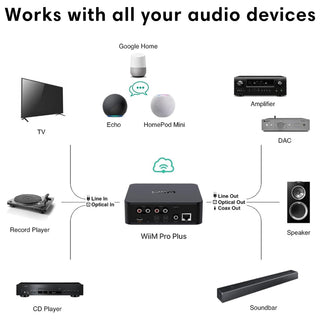 WiiM Pro Plus Wireless Audio Streamer AirPlay 2 & Chromecast