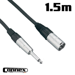 Connex XMJM-1 Pro Audio Cable Male XLR to 1/4 Unbalanced TS (1.5m)