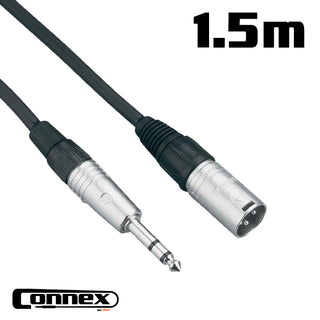 Connex XMJS-1 Pro Audio Cable Male XLR to 1/4 Balanced TRS (1.5m)