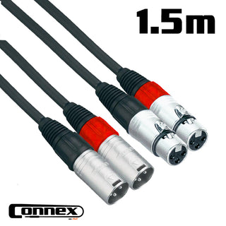 Connex XMXF-1T Pro XLR Audio Twin Cable (1.5m)