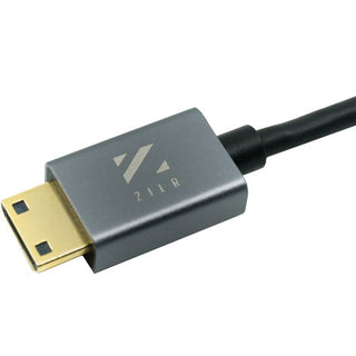 ZILR 4Kp60 Hyper-Thin High-Speed HDMI to Mini-HDMI Secure Cable with Ethernet (1m)