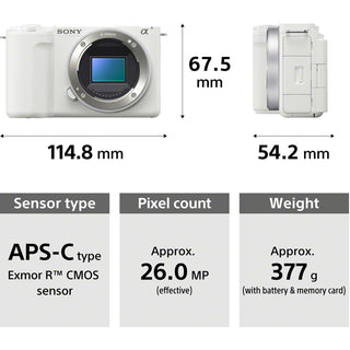 Sony ZV-E10 II Mirrorless Camera (Body Only, White)