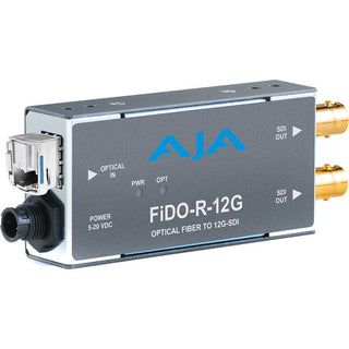 AJA FiDO 1-Channel Single Mode LC Fiber to 12G-SDI Receiver