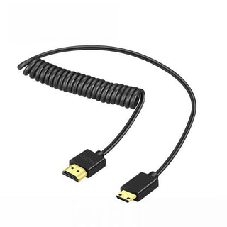 Rockn 4K Coiled High-Speed Mini-HDMI to HDMI Cable (50 to 120cm)