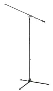 K&M 21021 Tripod Microphone Stand with Boom (1m to 2m, Black)