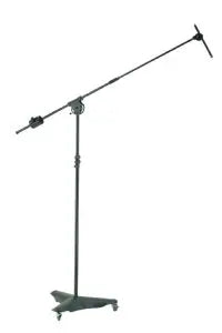 K&M 21430 Mobile Overhead Microphone Stand with Caster Base (Black)