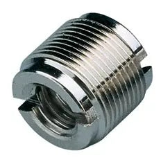 K&M 215 Thread Adapter 1/2 and 3/8" Female Thread, 5/8" 27 Gauge Male Thread (Zinc-Coated)