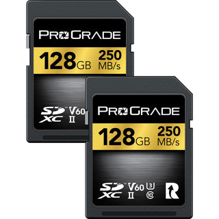 ProGrade Digital 128GB V60 UHS-II SDXC Memory Card (2-Pack)