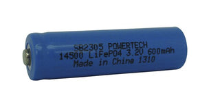 General Brand 14500 LiFePO4 Battery 600mAh 3.2V