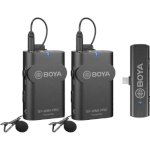 BOYA 2.4 GHz Wireless Microphone System for Android and other Type-C devices (Receiver and 2-Transmitters)