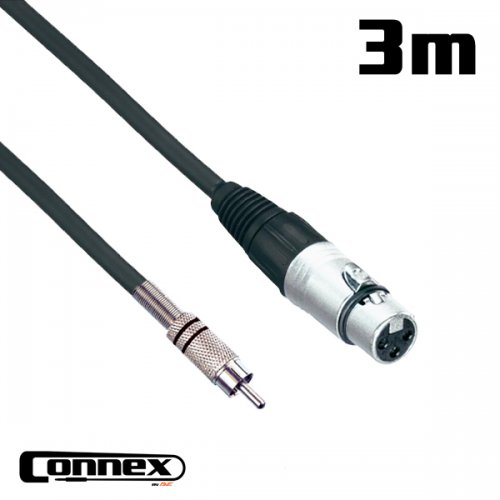 Connex XFRC-3 Male RCA to Female XLR Audio Cable (3m)