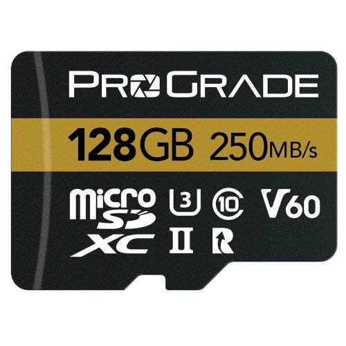 ProGrade Digital 128GB UHS-II microSDXC Memory Card with SD Adapter