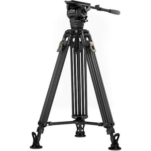 Tilta CT12 75mm Cine Fluid Head With 2-Stage One-Touch Carbon Fibre Tripod System (12kg Load, Space Grey)