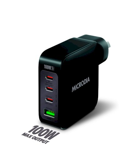 MICRODIA SMARTCube Nano 100W 4 Port GaN Wall Charger - Black